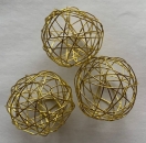 Beutel Drahtkugeln gold 30mm